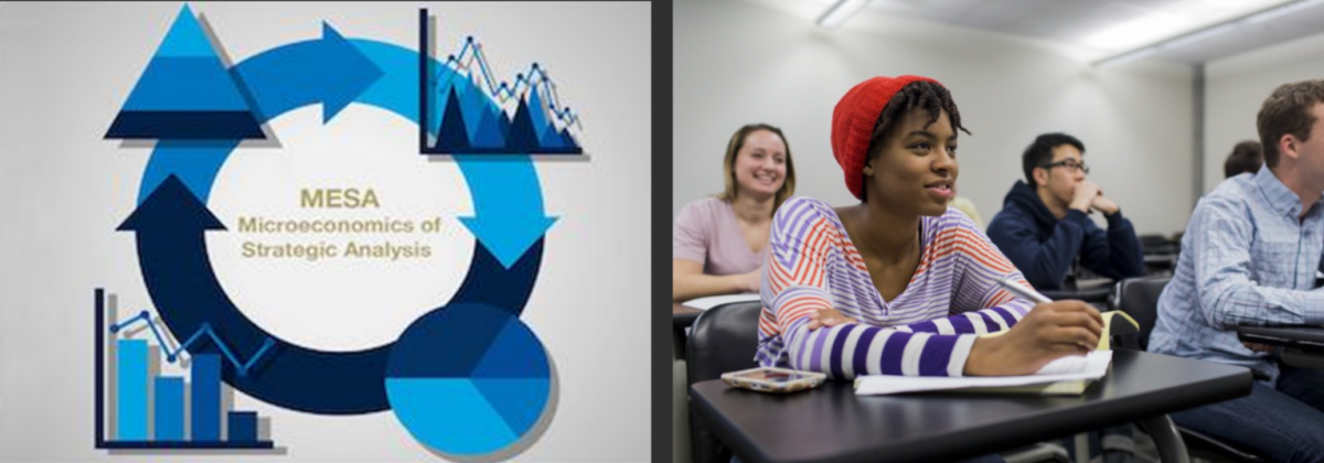 MESA minor logo and image of Georgia Tech students in a classroom